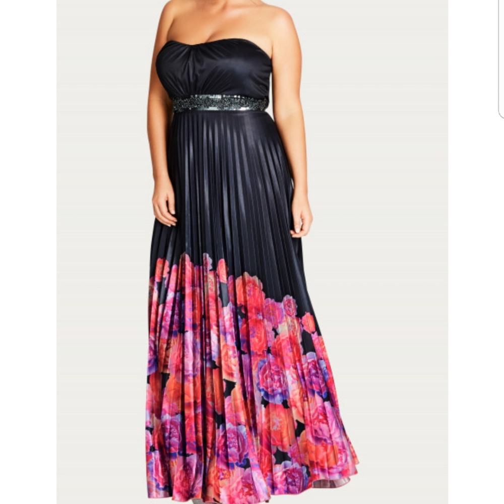 ☆Floral print border maxi☆